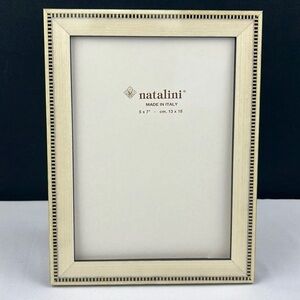 Natalini - ‘Ivory & Black Trim’ Wood Picture Frame. 5” x 7”. NWT.